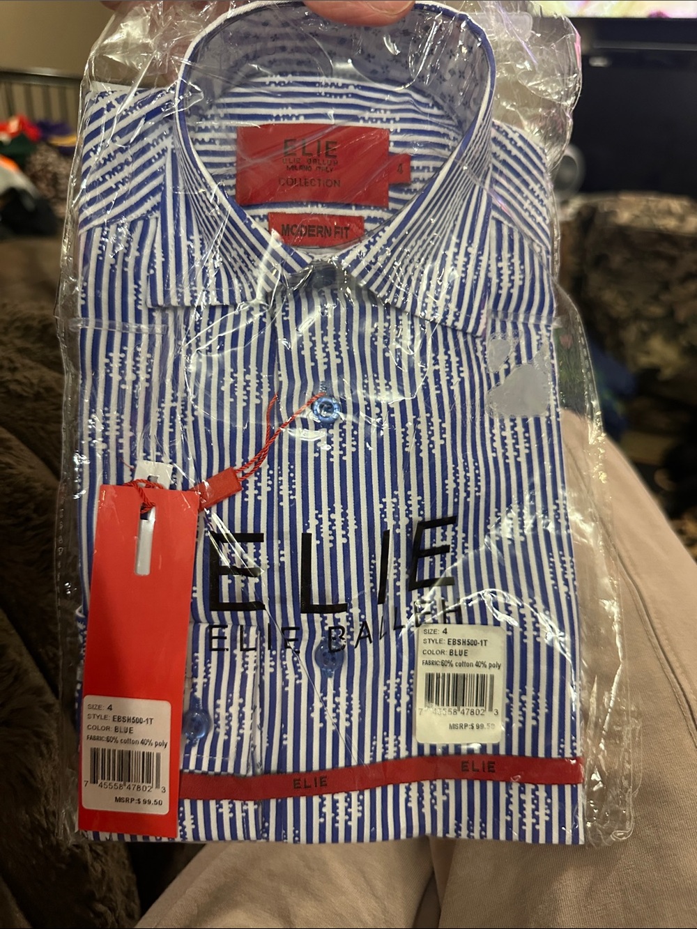 Size 4 Blue Striped kids button up